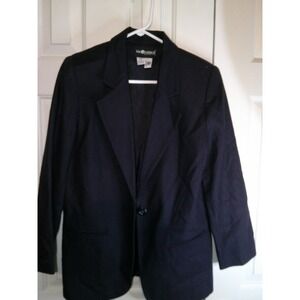 Vintage Sag Harbor Petite Wool Blazer‎ Career Office Coat Jacket Navy Size 6P